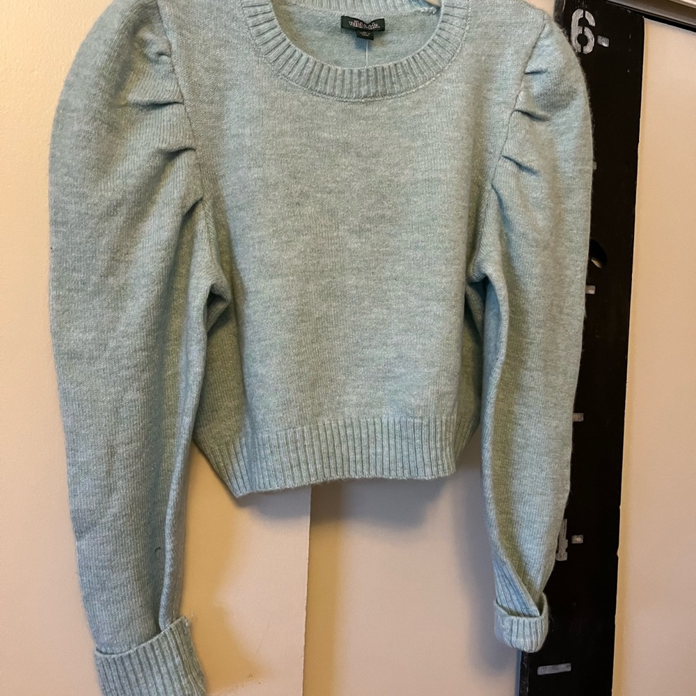 Wild Fable Sz M Cropped Puff Sleeves NWT